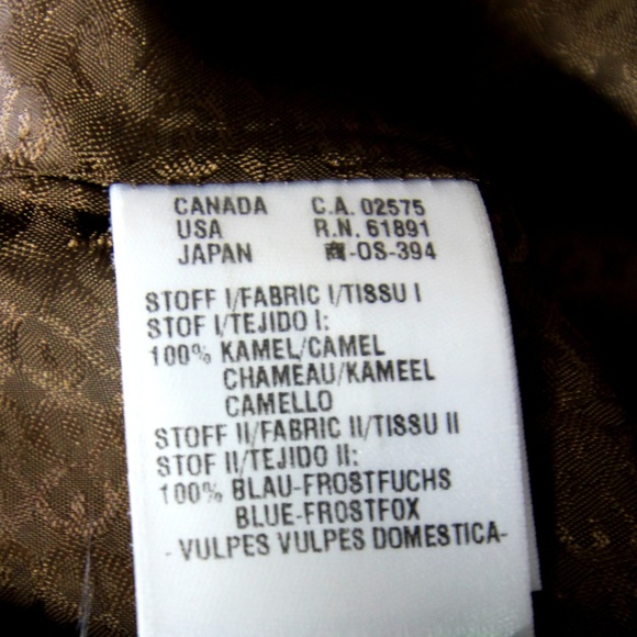 Escada Piacenza Blue-Frost Fox Fur, Camel Jacket - Picture 7 of 8